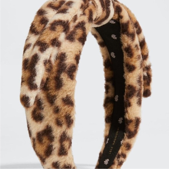 LELE SADOUGHI Veronica Leopard Fleece Bow Headband. main image 5